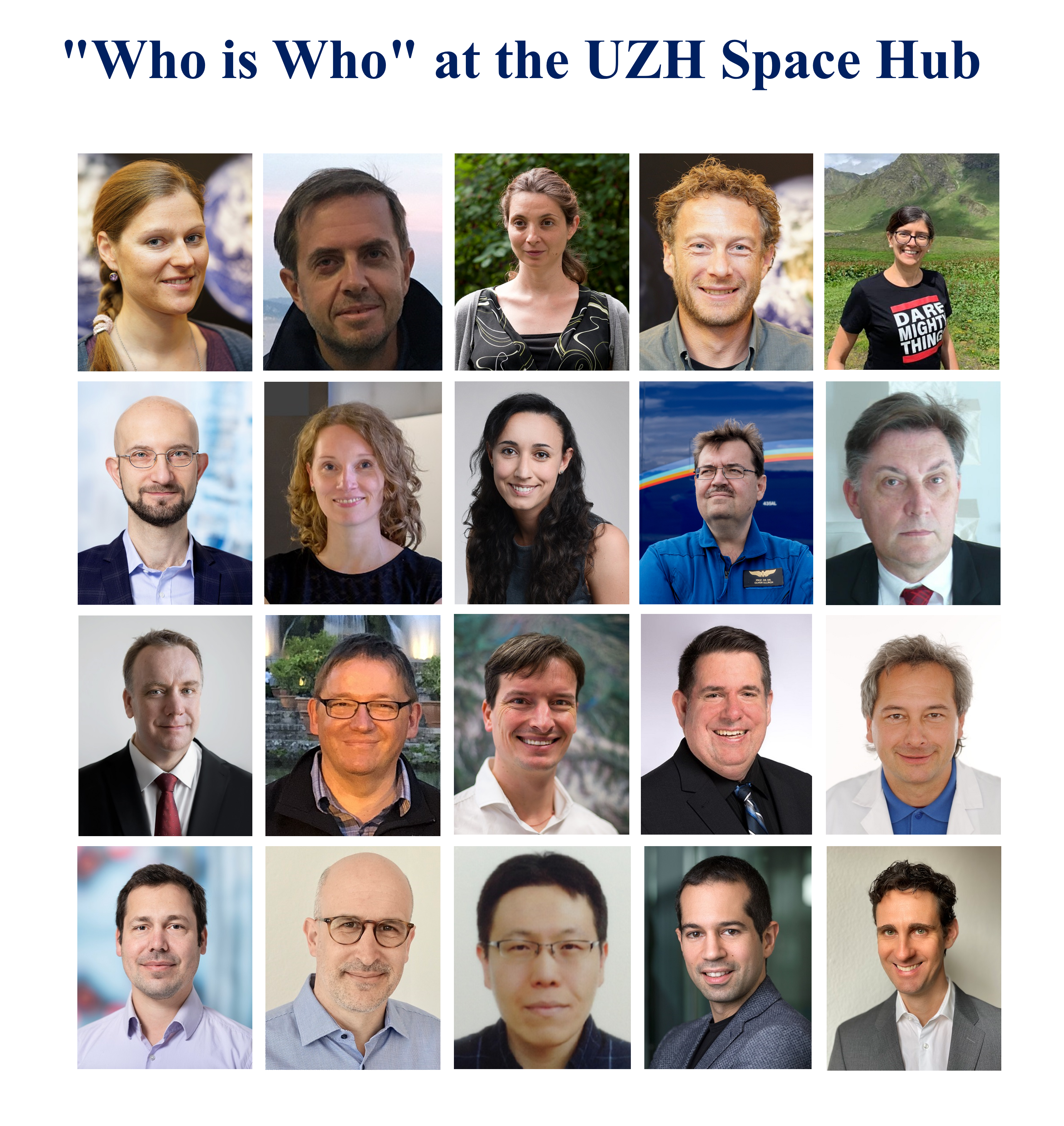  "Who is Who" in the UZH Space Hub