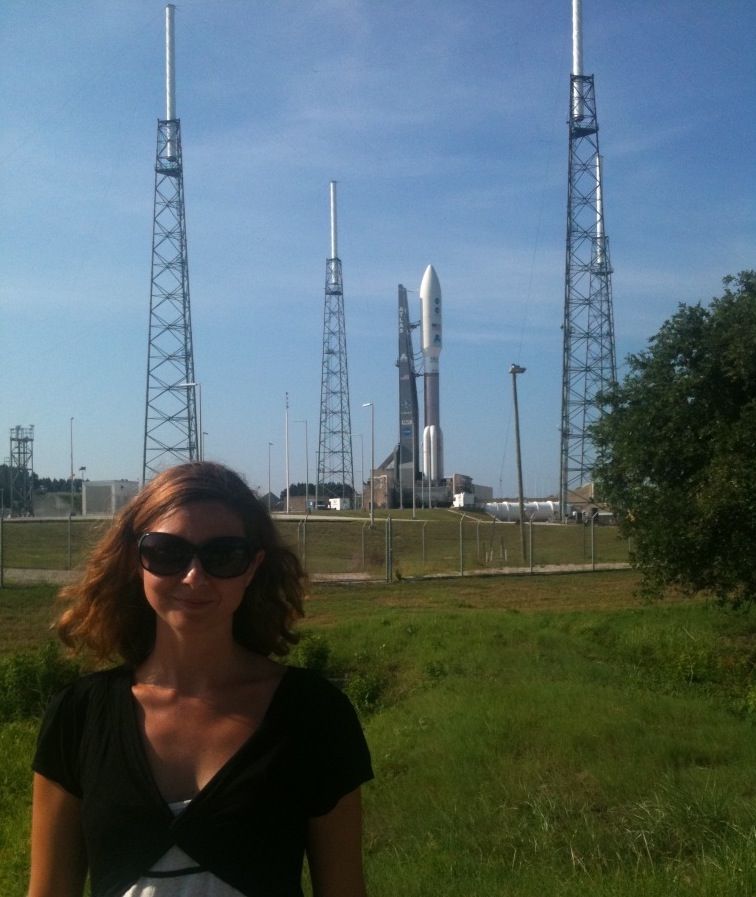 Ravit Helled in Cape Canaveral before the launch of the NASA's Juno spacecraft
